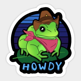 Aesthetic Howdy Frog Sticker